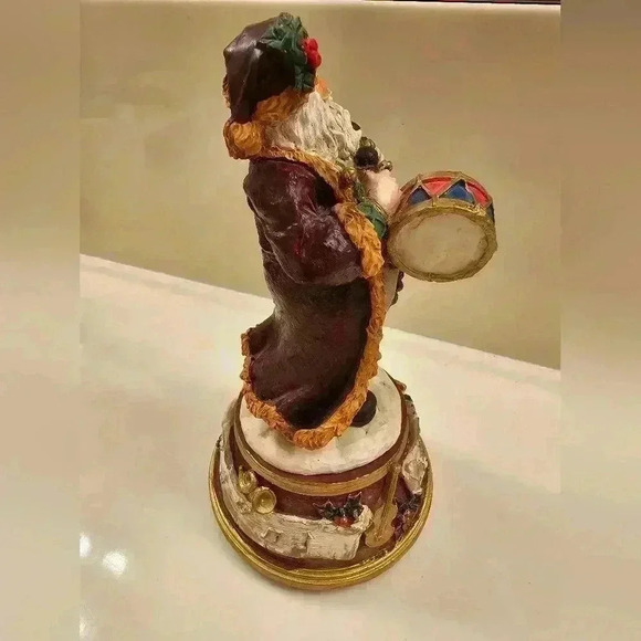 Vintage Windsor Collection " MUSICAL SANTA " Figurine Music Box Drum - Picture 4 of 10